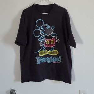 Disneyland Neon Light Mickey Mouse Shirt